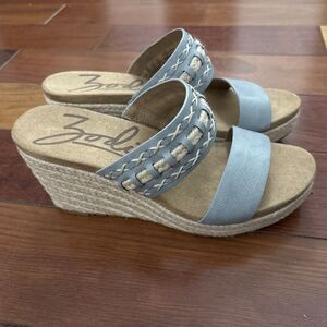 NEW - Zodiac Poppy Light Blue Espadrille Wedge Sandals – Size 7